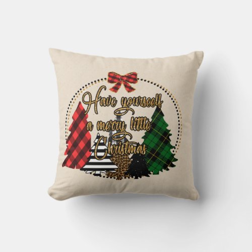 Buffalo plaid Christmas Pillow Throw Pillow