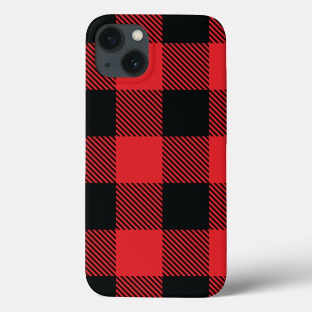 Buffalo Plaid Christmas Red and Black Check Case-Mate iPhone Case (Back)