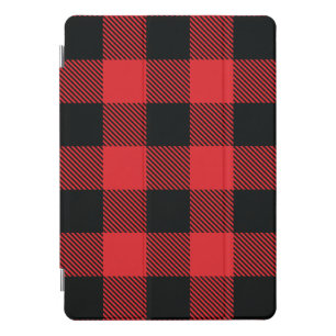 Buffalo Plaid Christmas Red and Black Check iPad Pro Cover