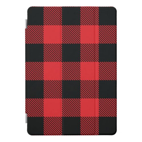 Buffalo Plaid Christmas Red and Black Check iPad Pro Cover