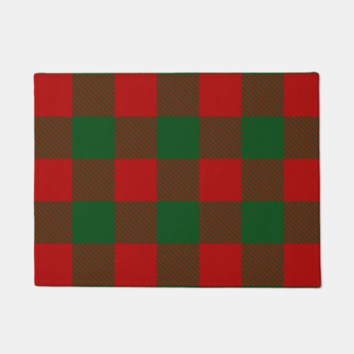 Buffalo Plaid Christmas Red Green Check Doormat