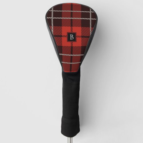 Buffalo Plaid Christmas Red White Black Patterned Golf Head Cover