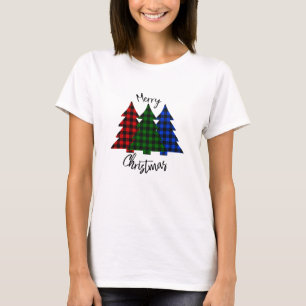 Buffalo Plaid Christmas Tree Holiday T-Shirt
