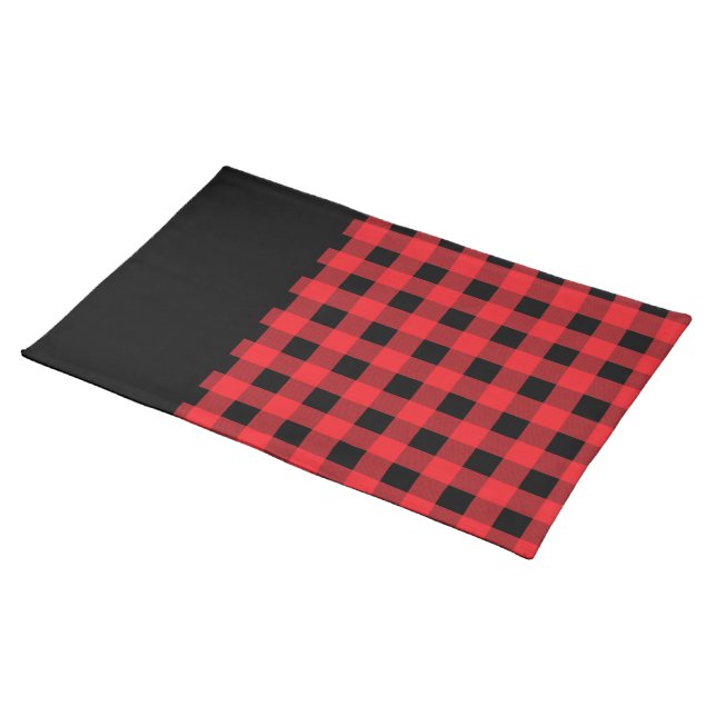 Buffalo Plaid Cloth Placemat  (On Table)