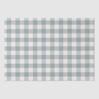 Buffalo Plaid Country Farmhouse Green White Tissue Paper