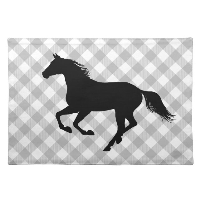 Buffalo Plaid Country Farmhouse Horse Cloth Placemat (Front)