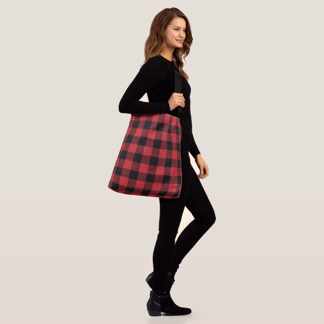 Buffalo Plaid Crossbody Bag (On Model)