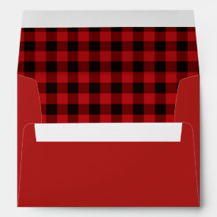 Buffalo Plaid Custom Envelopes