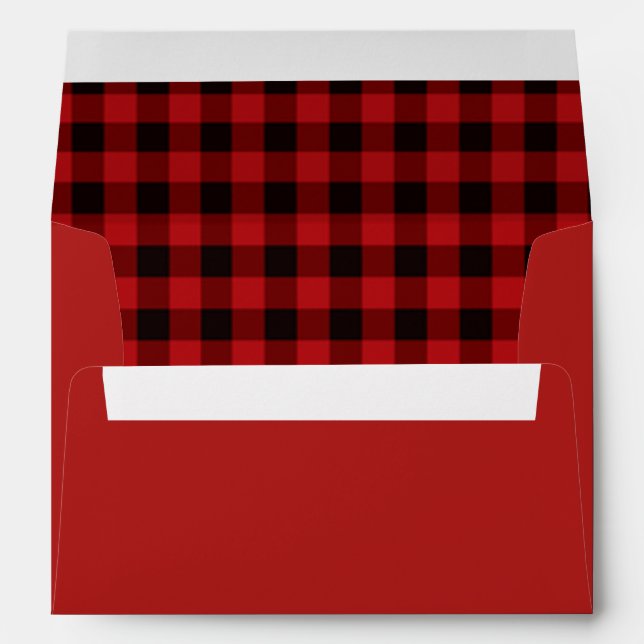 Buffalo Plaid Custom Envelopes (Back (Bottom))