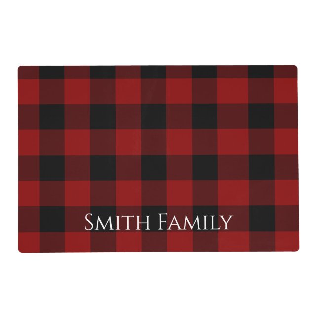 Buffalo Plaid Custom Placemat (Front)