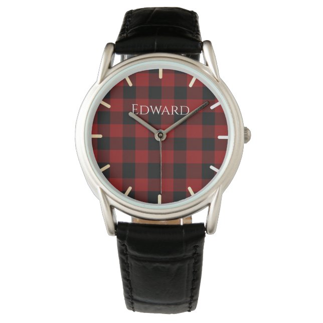 Buffalo Plaid Custom Watch (Front)