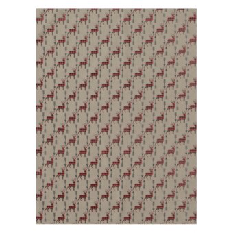 Buffalo Plaid Deer on Tan Tablecloth | Zazzle