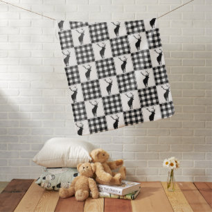 Buffalo Plaid Deer Rustic Woodland Pattern Baby Blanket