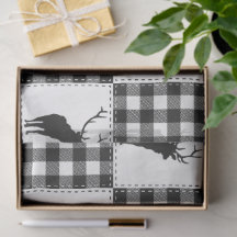 Buffalo Plaid Deer Rustic Woodland Pattern