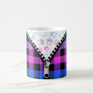 Buffalo Plaid Dog Paws  Coffee Mug