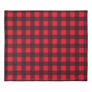 Buffalo Plaid Duvet Cover, Red and Black Check Cover