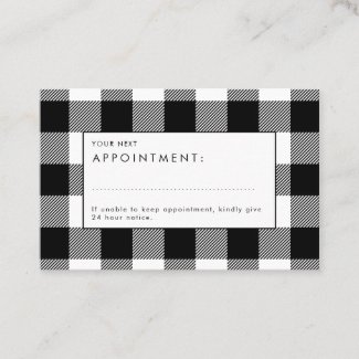 Buffalo Plaid Elegant Appointment Card