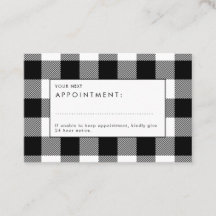 Buffalo Plaid Elegant Appointment Card