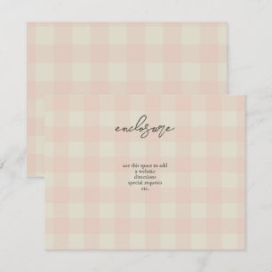 Buffalo Plaid Engagement Party Enclosure Card