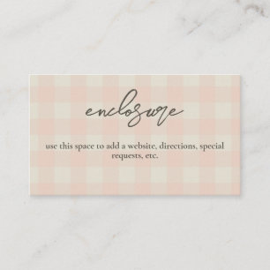 Buffalo Plaid Engagement Party Enclosure Card