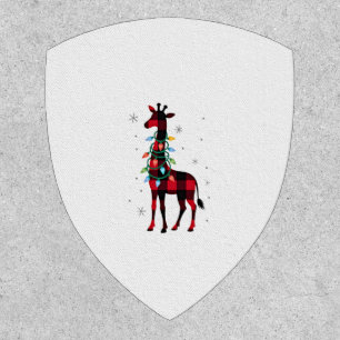 Buffalo Plaid Family Matching Giraffe Christmas Pa Patch