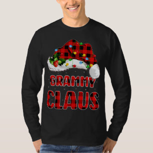 Buffalo Plaid Family Matching Santa Grammy Claus C T-Shirt