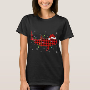Buffalo Plaid Family Matching Whale Shark Christma T-Shirt