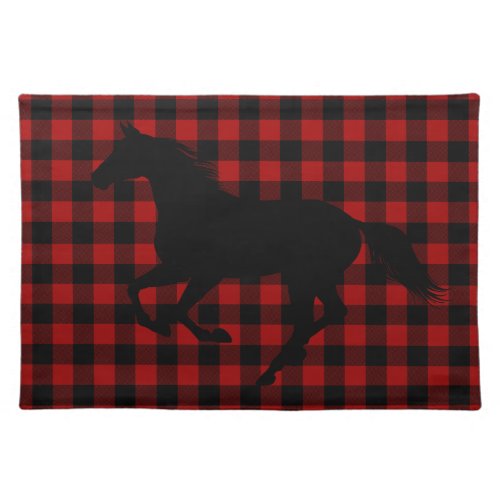 Buffalo Plaid Farmhouse Horse Cloth Placemat