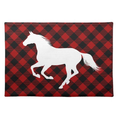 Buffalo Plaid Farmhouse Horse Cloth Placemat