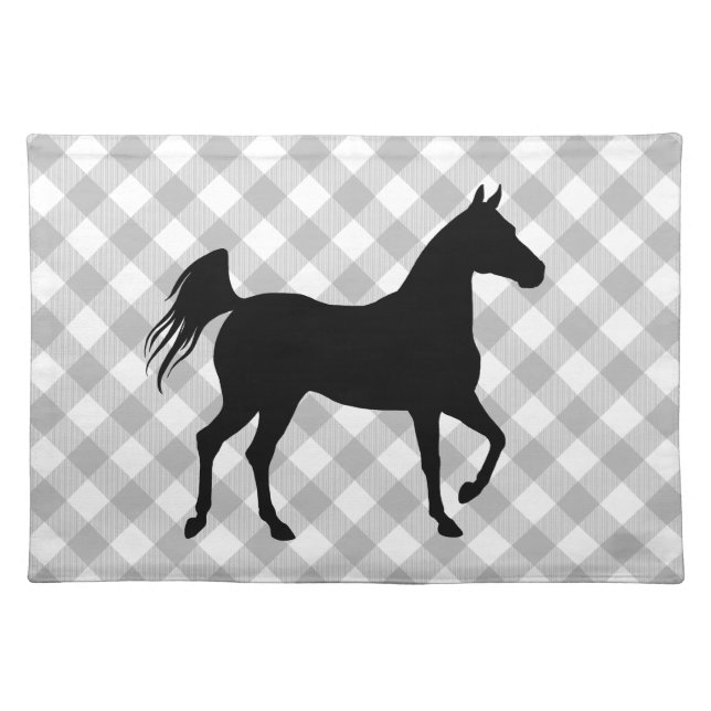 Buffalo Plaid Farmhouse Horse Cloth Placemat (Front)