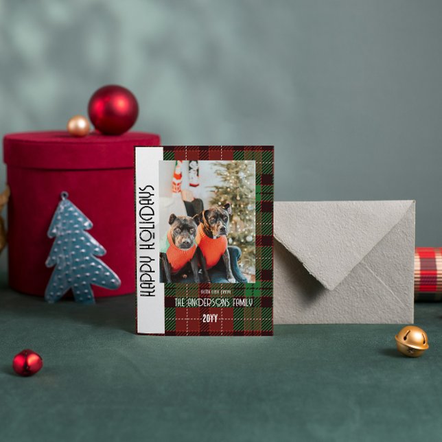 Buffalo plaid Flat Holiday Card (Creator Uploaded)