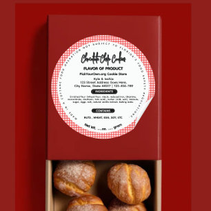 Buffalo plaid Florida cottage food label Holiday