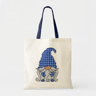 Buffalo Plaid Gnome 2 (blue) Tote Bag