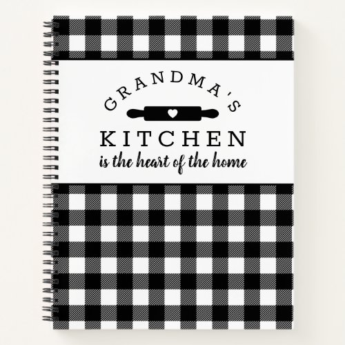 Buffalo Plaid Grandmas Kitchen Recipe Book