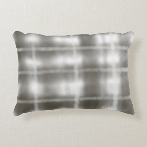 buffalo plaid gray white tartan watercolor rustic accent pillow
