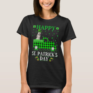 Buffalo Plaid Green Truck Alaskan Malamute St. Pat T-Shirt