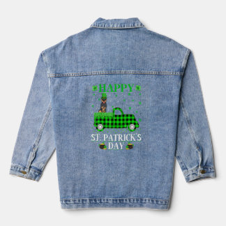 Buffalo Plaid Green Truck Australian Cattle St Pat Denim Jacket