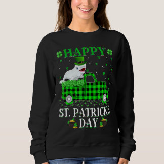 Buffalo Plaid Green Truck Beluga Whale Fish St Pat Sweatshirt