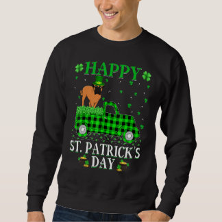 Buffalo Plaid Green Truck Bullmastiff Dog St Patri Sweatshirt