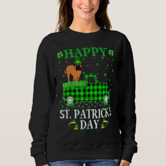 Buffalo Plaid Green Truck Bullmastiff Dog St Patri Sweatshirt