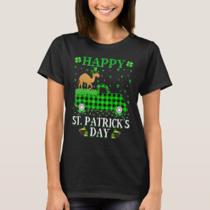 Buffalo Plaid Green Truck Camel St. Patrick's Day T-Shirt