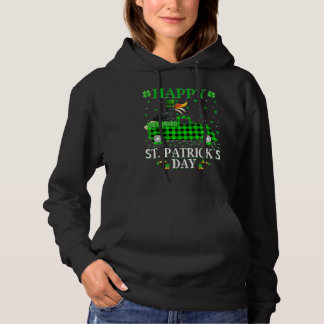 Buffalo Plaid Green Truck Hornbill Bird St Patrick Hoodie