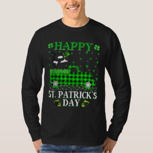 Buffalo Plaid Green Truck Orca Fish St Patrick S D T-Shirt