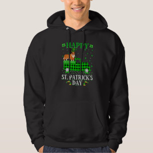 Buffalo Plaid Green Truck Rough Collie Dog St. Pat Hoodie