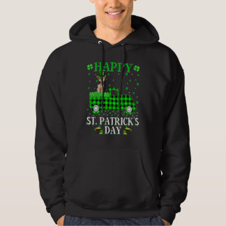 Buffalo Plaid Green Truck Yorkie Dog St Patrick's Hoodie