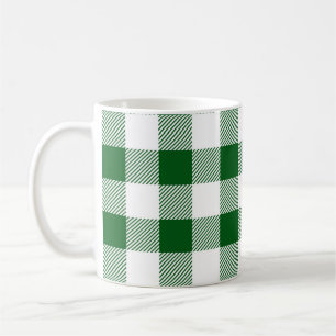 Buffalo Plaid Green White Check Coffee Mug