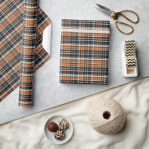 Buffalo Plaid Halloween Pattern Wrapping Paper