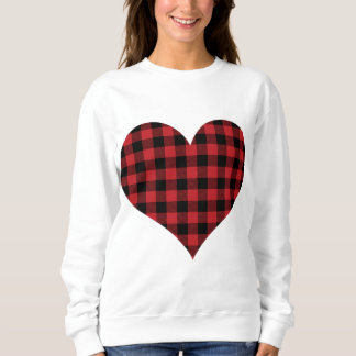 Buffalo Plaid Heart Valentine's Day Love Hoodie