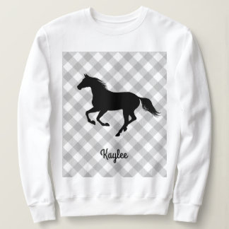 Buffalo Plaid Horse Lover (Not So) Ugly Sweater