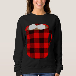 Buffalo Plaid Hot Cocoa Cup with Marshmallow Chris Sweatshirt